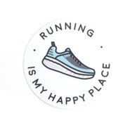 Stickers Northwest, 3", Sticker, Running is My Happy Place